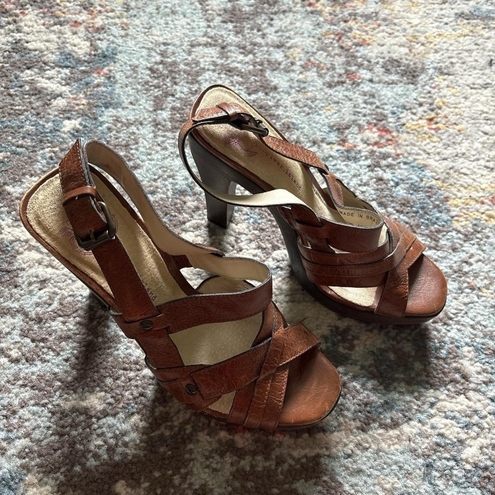 Vintage Leather strap heels
